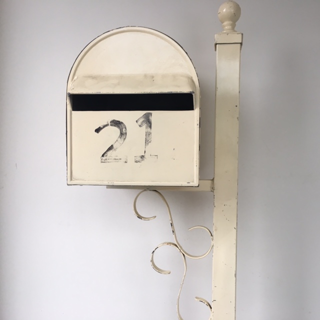 POST BOX, Cream Round Top No. 21